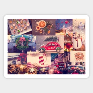 Christmas Collage Brighter Sticker